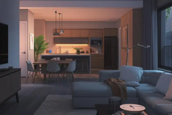 Decoração funcional para cozinha integrada com a sala em apartamento pequeno