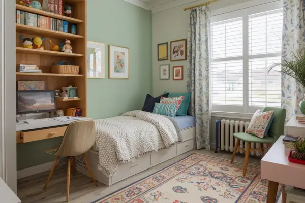 Decoração de quarto infantil pequeno para quem precisa conciliar brinquedos, estudos e sono